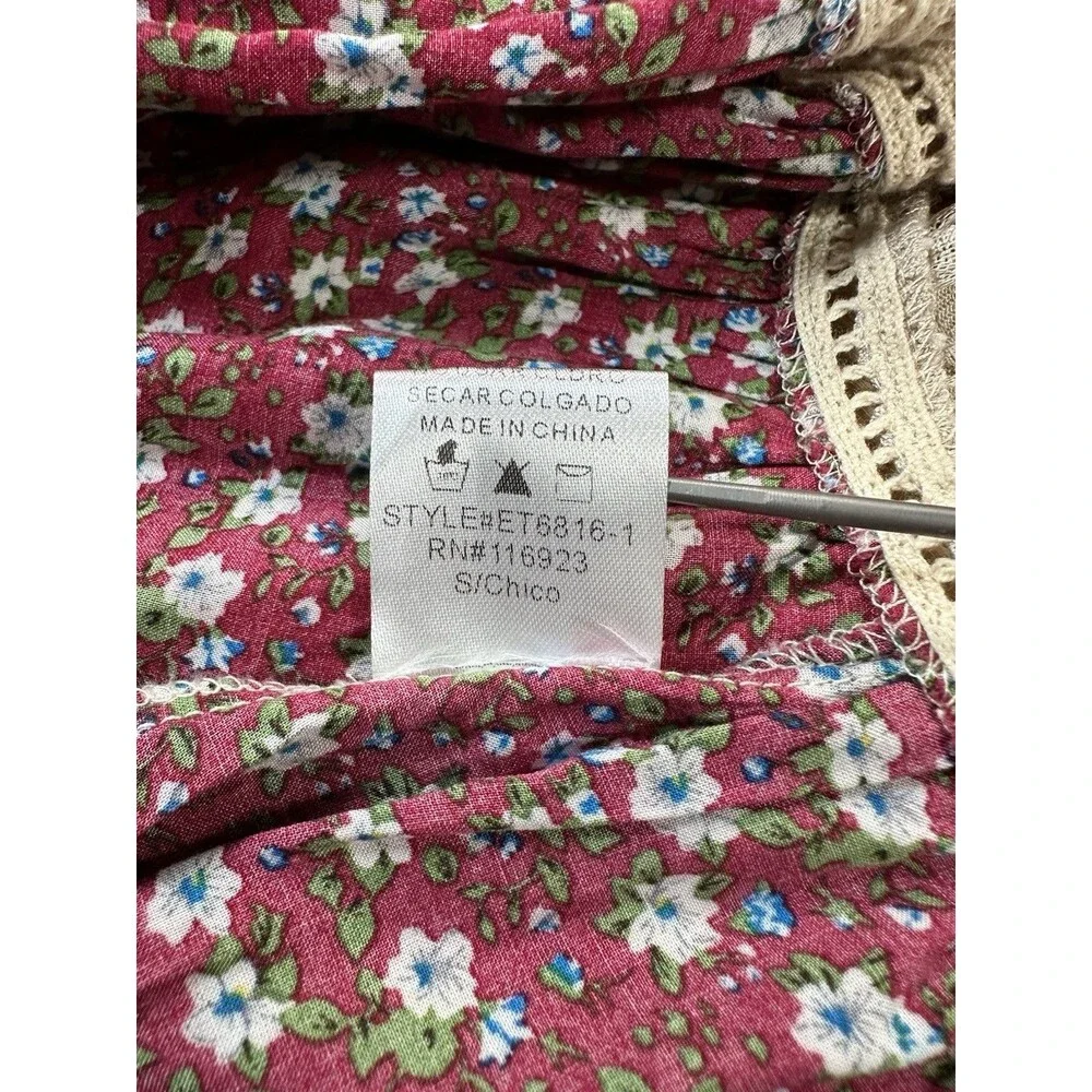 Boho Open Floral Panels Vest Women S Mixed Fabric Festival Fairy Forest Indie